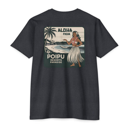 Aloha From Poipu - Retro Hula Resort Tee Coastal Lifestyle Shirt