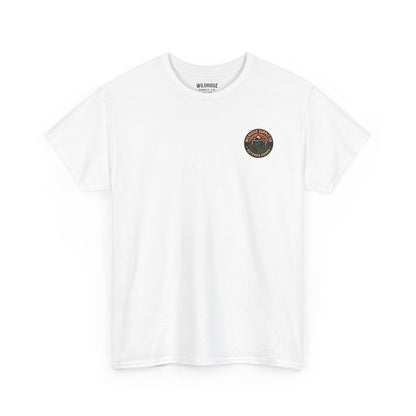 Wildridge Supply Co. “Campfire Coffee” T-Shirt – Retro Mug & Pine Tree Graphic | Outdoor Lifestyle Tee