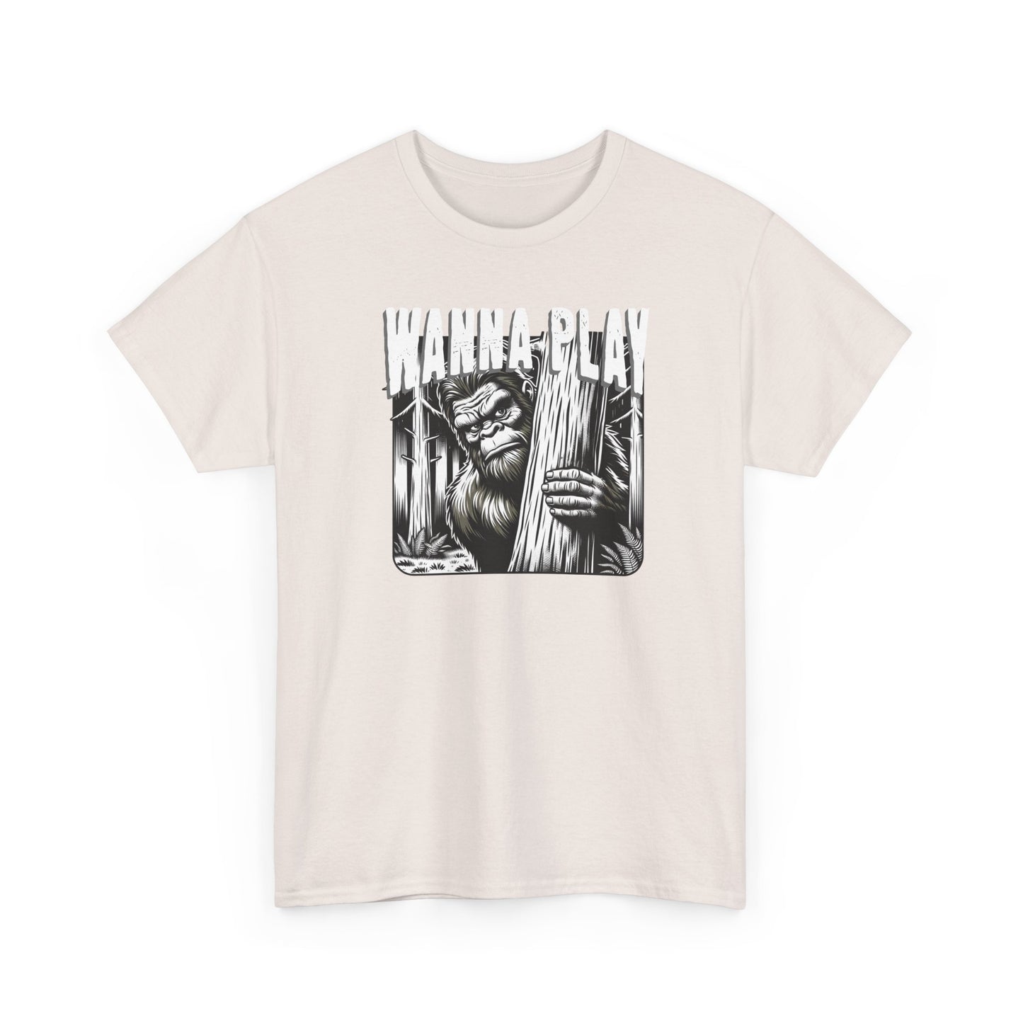 Bigfoot “Wanna Play” Tee – Cryptid Horror Graphic Shirt