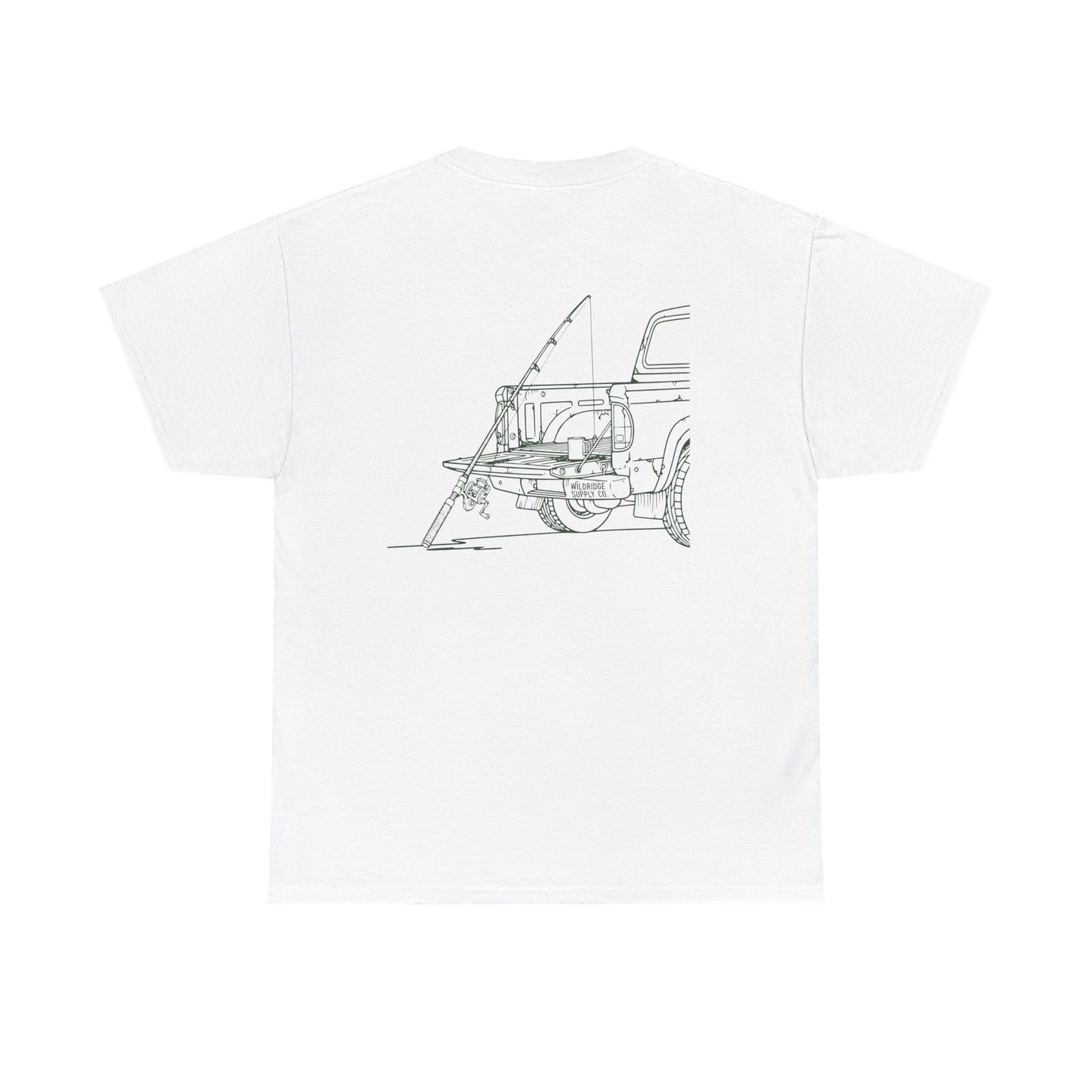 Truck Tailgate Fishing Graphic Tee – Minimal Outdoor Shirt