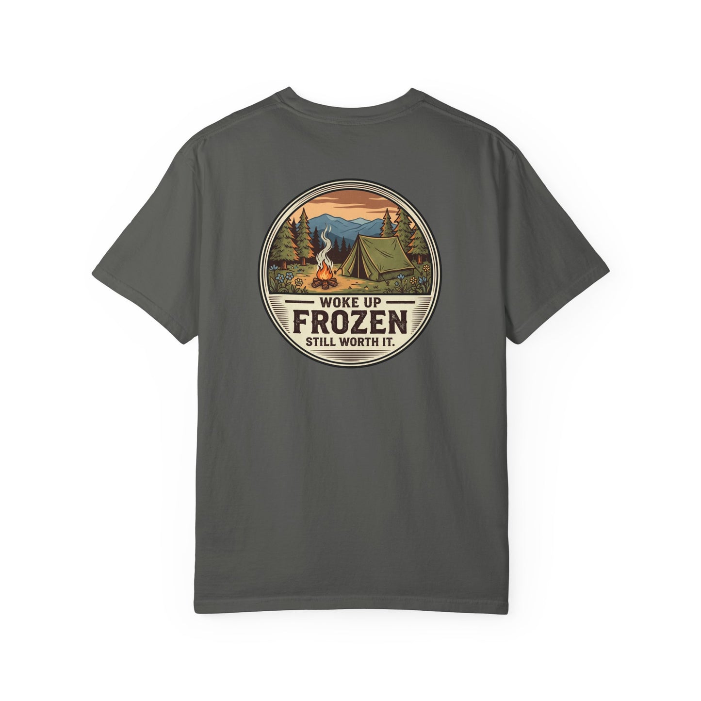 Woke Up Frozen Camping T-Shirt I Outdoor Camping Shirt
