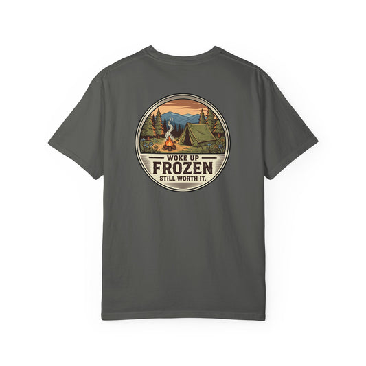 Woke Up Frozen Camping T-Shirt I Outdoor Camping Shirt