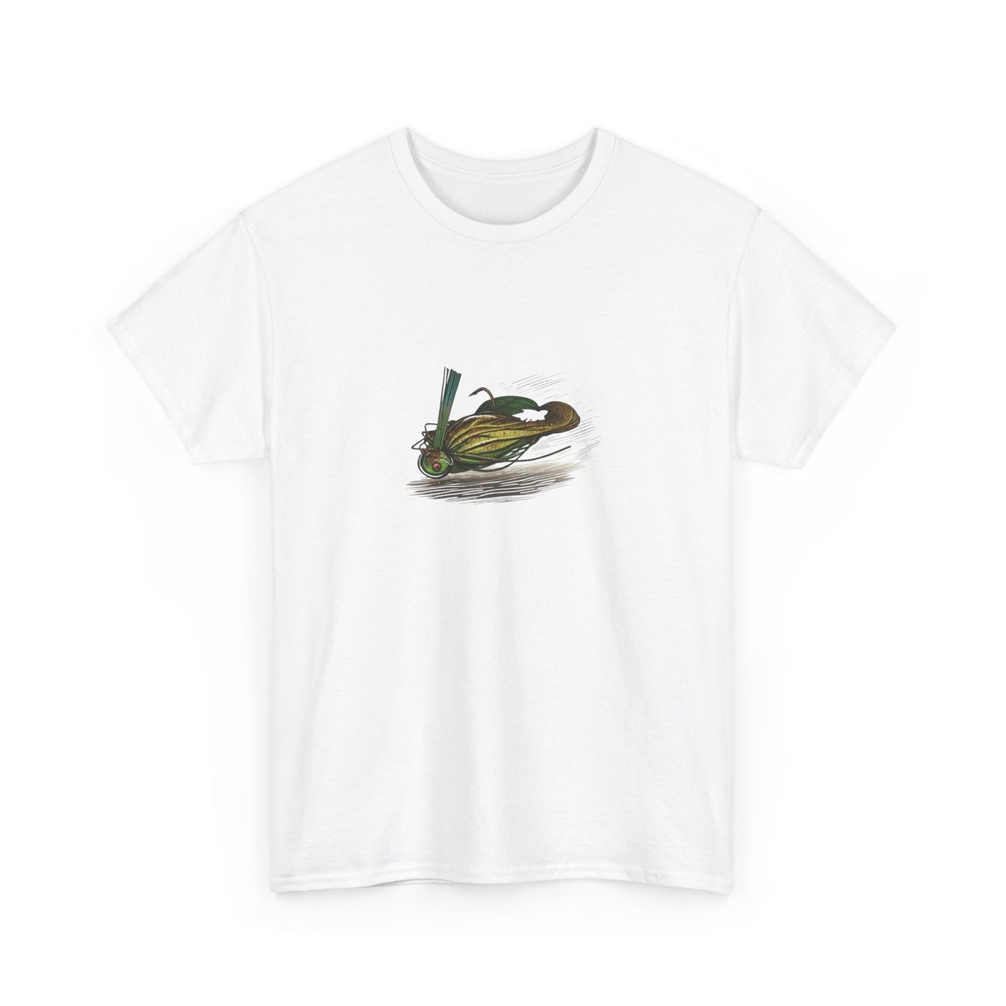 Green pumpkin red flake football jig tshirt
