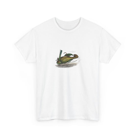 Green pumpkin red flake football jig tshirt