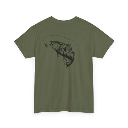 Fishing Tee — Jumping Fish Hook Graphic T-Shirt