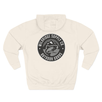 Wildridge Supply Co. Fishing Hoodie – Trout Badge Outdoor Sweatshirt for Anglers & Adventurers