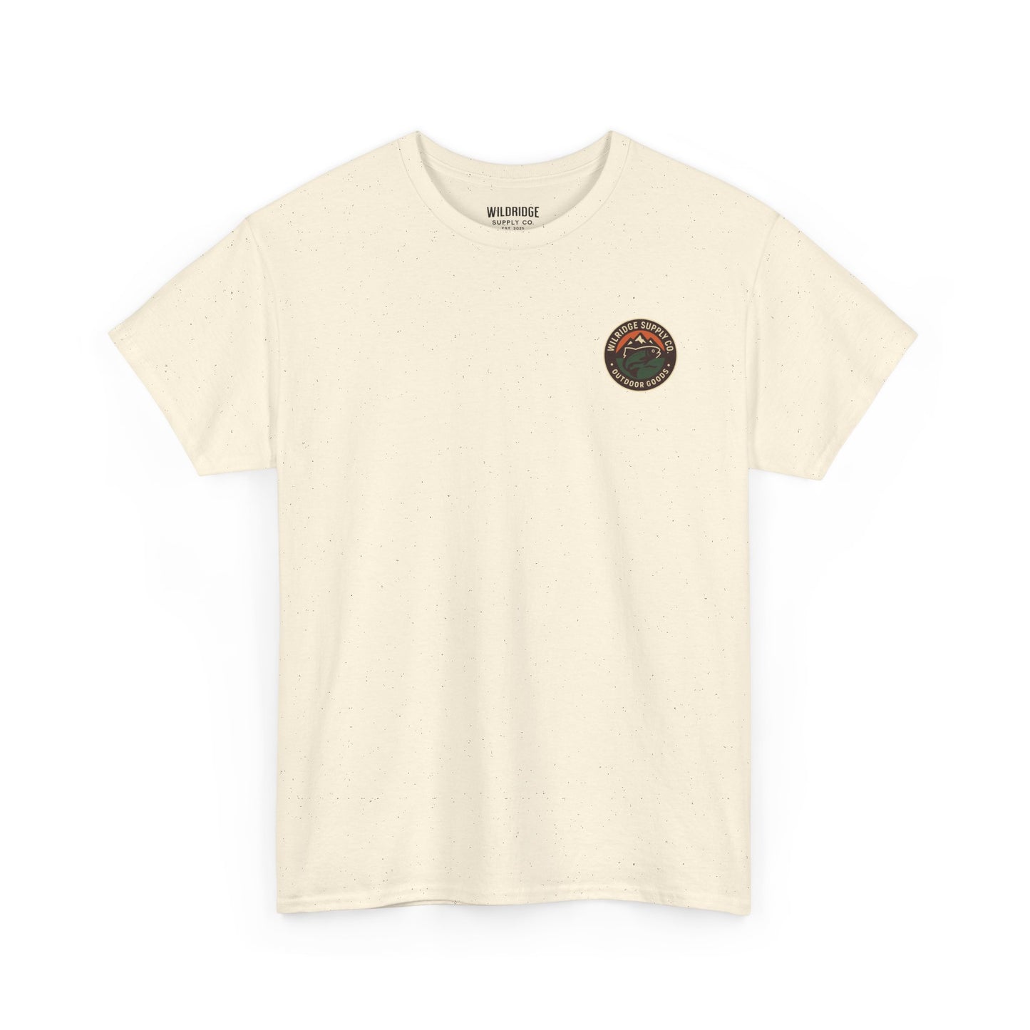 Wildridge Supply Co. “Campfire Coffee” T-Shirt – Retro Mug & Pine Tree Graphic | Outdoor Lifestyle Tee