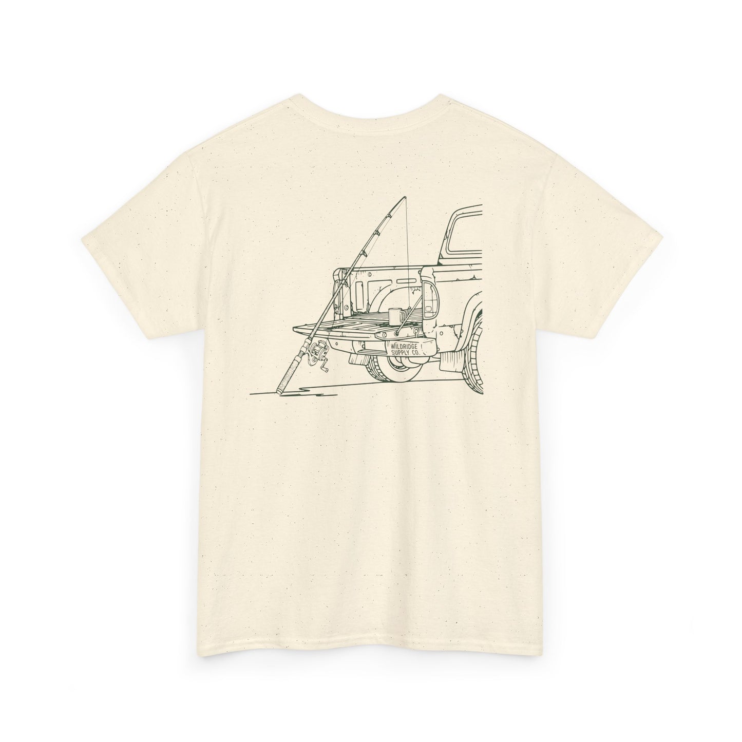 Truck Tailgate Fishing Graphic Tee – Minimal Outdoor Shirt