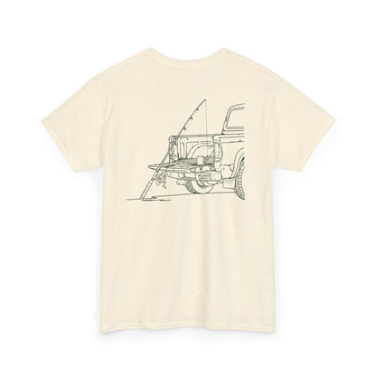 Truck Tailgate Fishing Graphic Tee – Minimal Outdoor Shirt