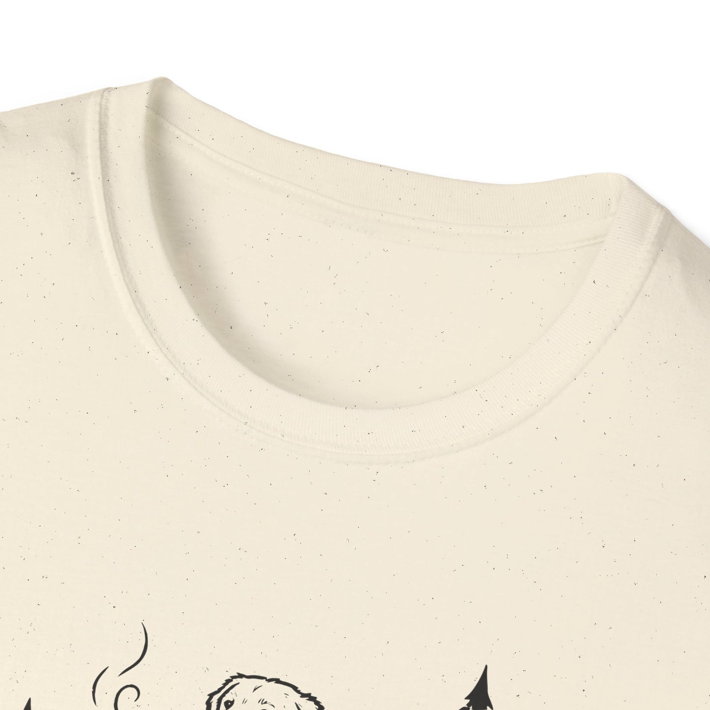 Camping Dog T-Shirt — "Cold Nose, Warm Fire, Good Dog" Graphic Tee