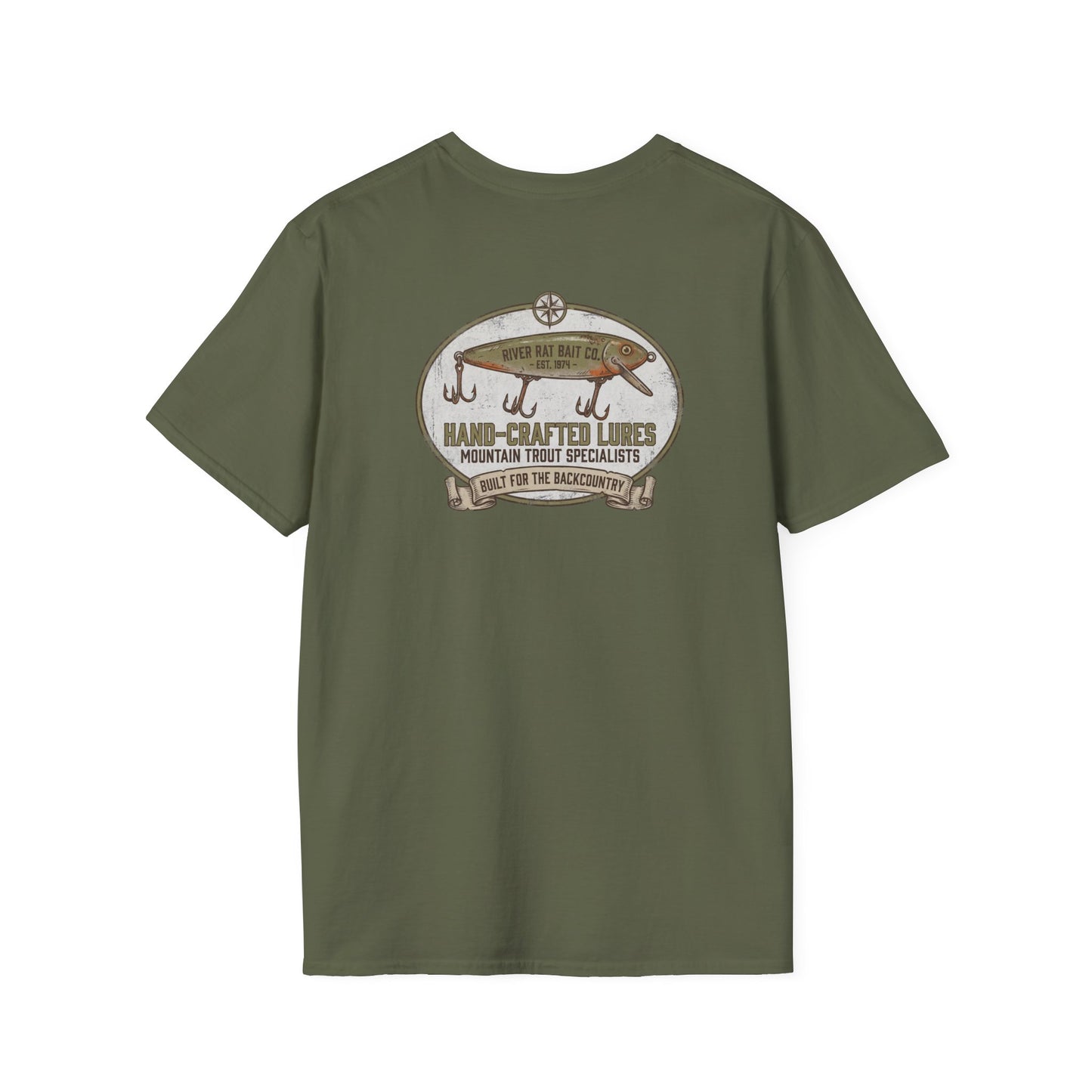 Fishing T-Shirt Vintage Hand-Crafted Lures Fishing Tee