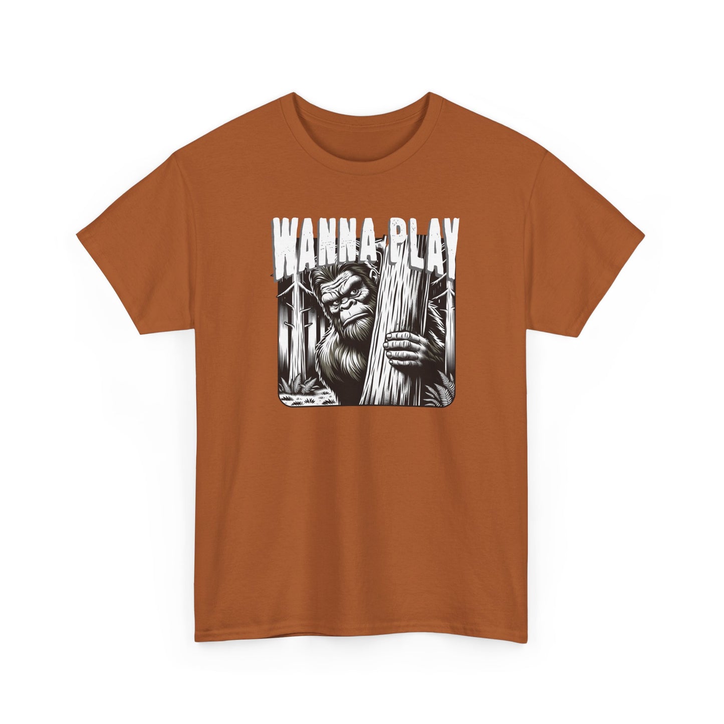 Bigfoot “Wanna Play” Tee – Cryptid Horror Graphic Shirt