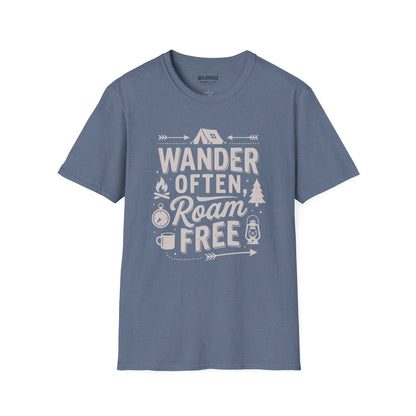 Wander Often, Roam Free Camping T‑Shirt