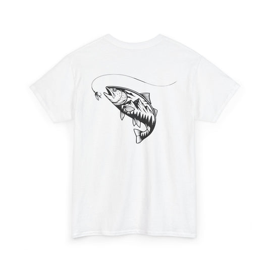 Fishing Tee — Jumping Fish Hook Graphic T-Shirt