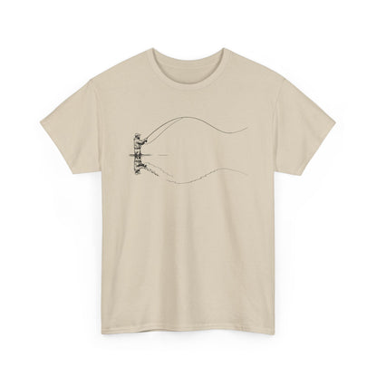 Fishing Tee — Jumping Fish Hook Graphic T-Shirt
