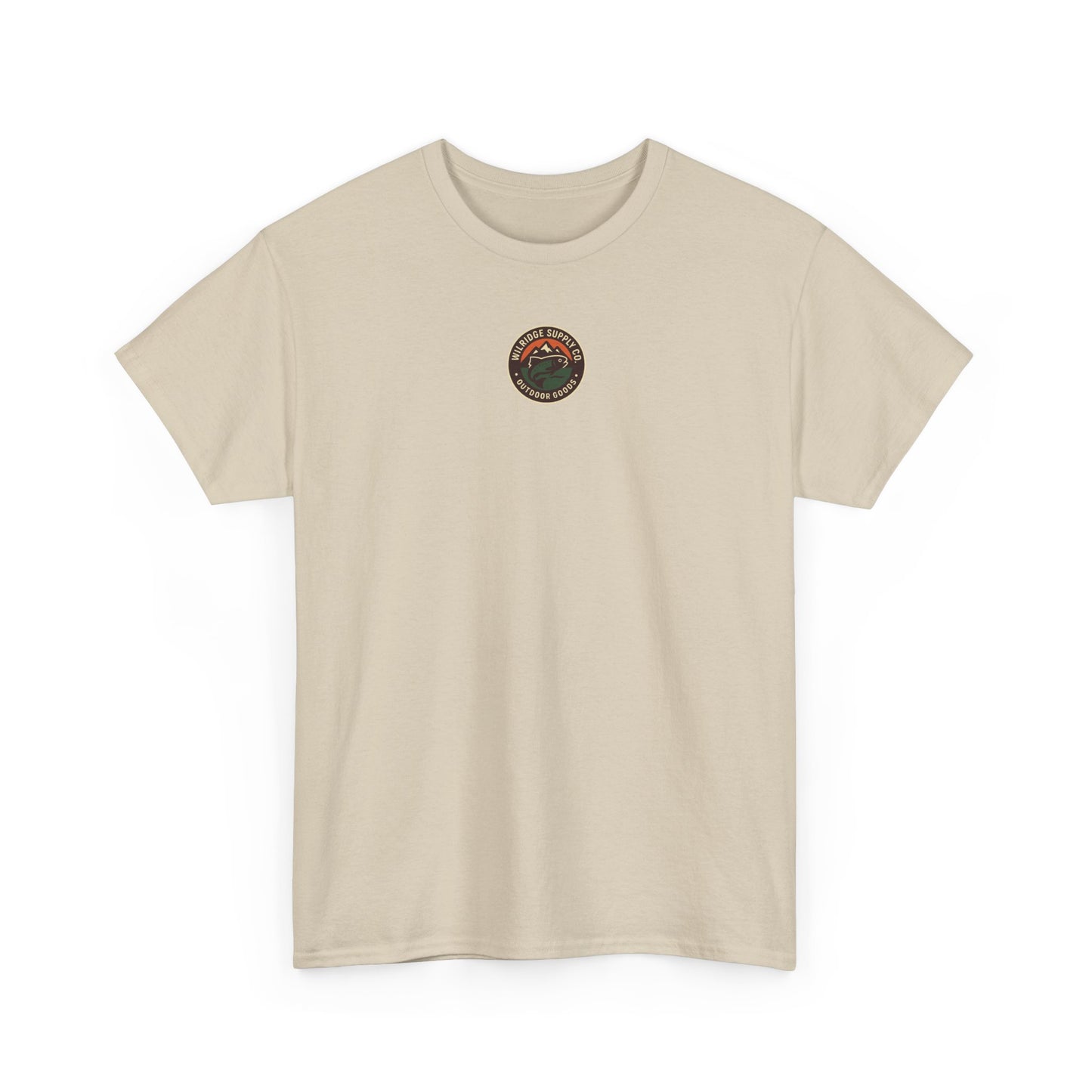 Wildridge Supply Co. “Campfire Coffee” T-Shirt – Retro Mug & Pine Tree Graphic | Outdoor Lifestyle Tee