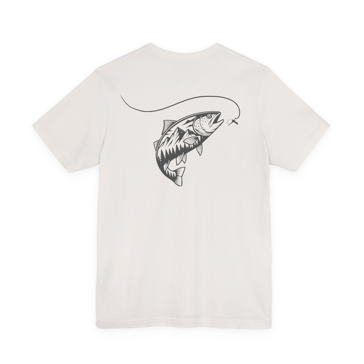 Fly Fisherman & Trout Line Art T-Shirt – Minimal Outdoor Fishing Tee | Wildridge Supply Co.