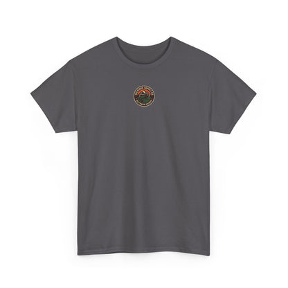 Wildridge Supply Co. “Campfire Coffee” T-Shirt – Retro Mug & Pine Tree Graphic | Outdoor Lifestyle Tee