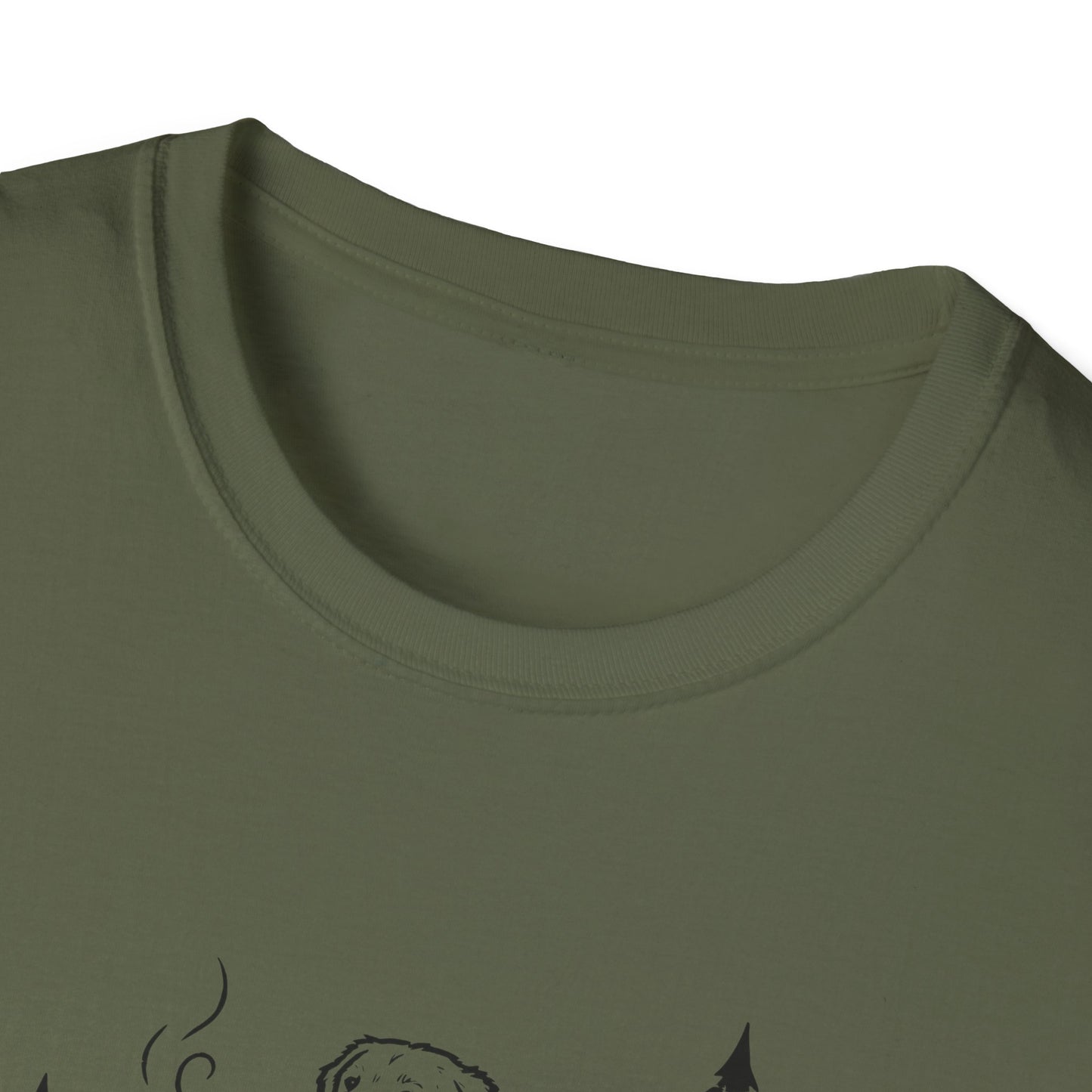 Camping Dog T-Shirt — "Cold Nose, Warm Fire, Good Dog" Graphic Tee