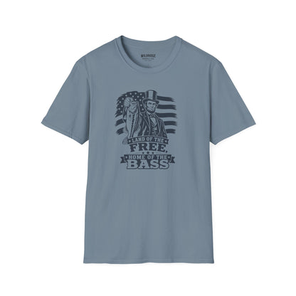 "Land of the Free, Home of the Bass" Patriotic Fishing Tee