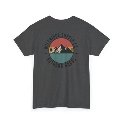 Wildridge Supply Co. Mountain Motel Key T-Shirt  Front & Back Outdoor Graphic Tee for Hikers, Campers & Travelers
