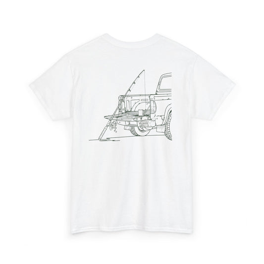 Truck Tailgate Fishing Graphic Tee – Minimal Outdoor Shirt