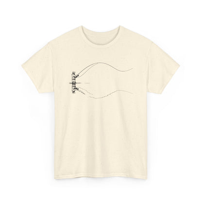 Fishing Tee — Jumping Fish Hook Graphic T-Shirt