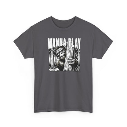 Bigfoot “Wanna Play” Tee – Cryptid Horror Graphic Shirt