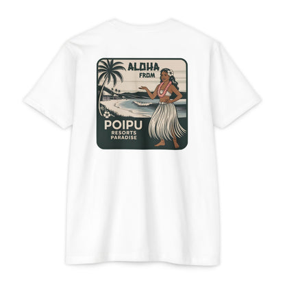 Aloha From Poipu - Retro Hula Resort Tee Coastal Lifestyle Shirt