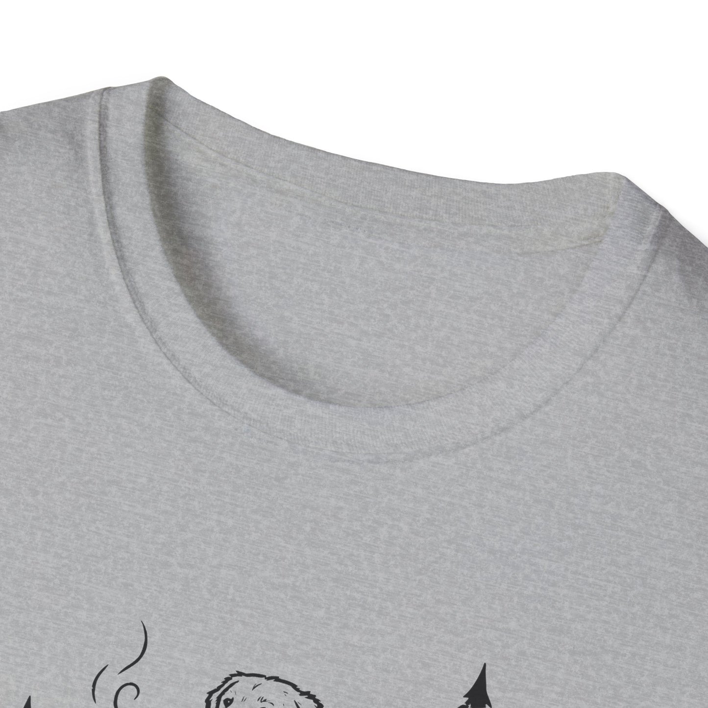Camping Dog T-Shirt — "Cold Nose, Warm Fire, Good Dog" Graphic Tee