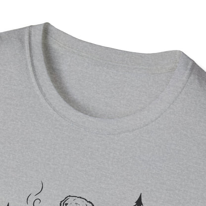 Camping Dog T-Shirt — "Cold Nose, Warm Fire, Good Dog" Graphic Tee