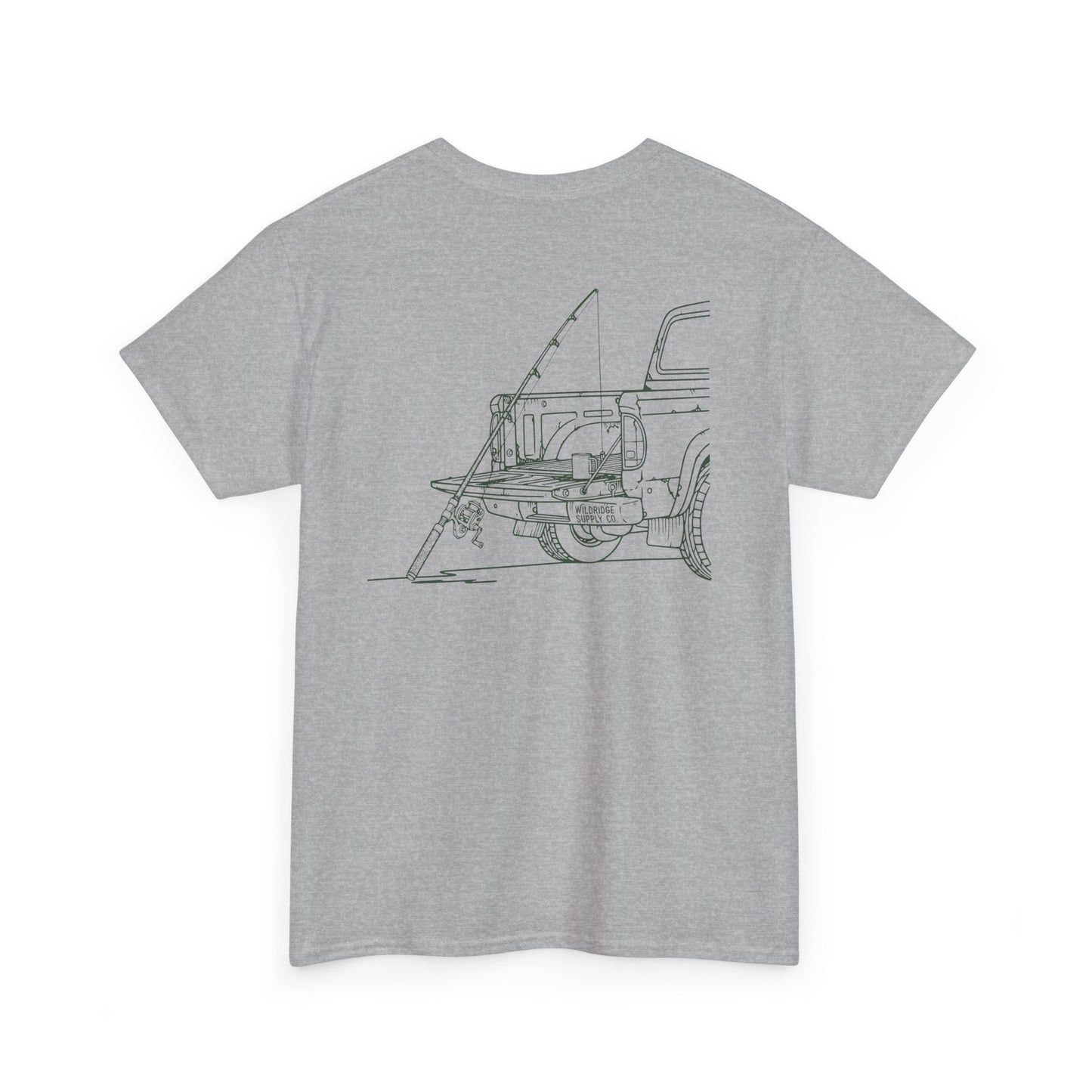 Truck Tailgate Fishing Graphic Tee – Minimal Outdoor Shirt