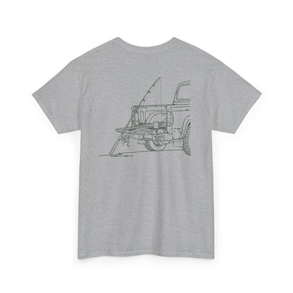 Truck Tailgate Fishing Graphic Tee – Minimal Outdoor Shirt