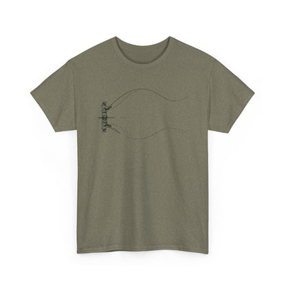 Fishing Tee — Jumping Fish Hook Graphic T-Shirt