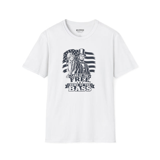 "Land of the Free, Home of the Bass" Patriotic Fishing Tee