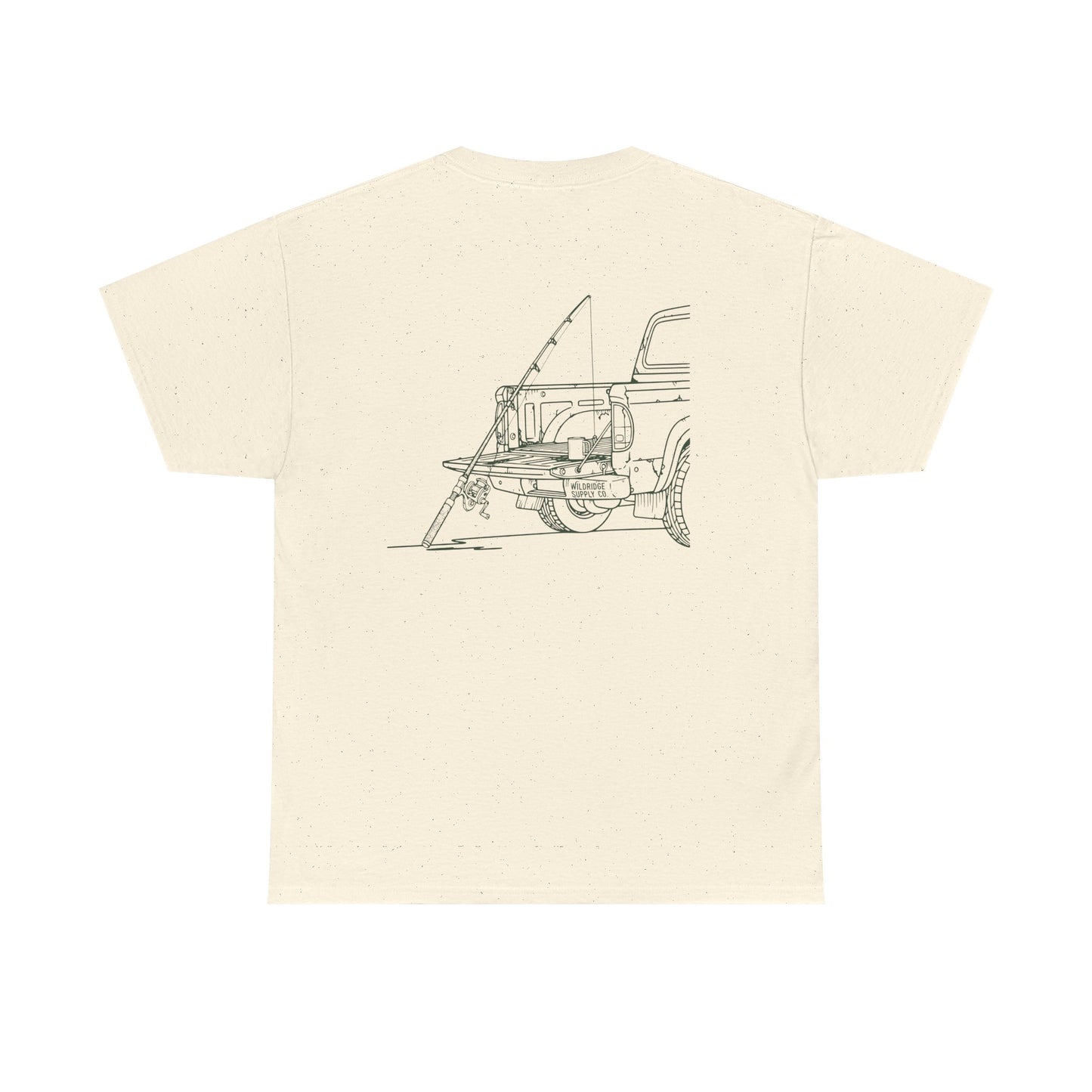 Truck Tailgate Fishing Graphic Tee – Minimal Outdoor Shirt