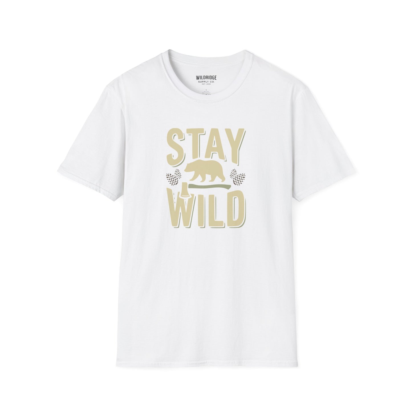 Stay Wild Bear T-Shirt Vintage Nature Graphic Tee for Outdoor Lovers