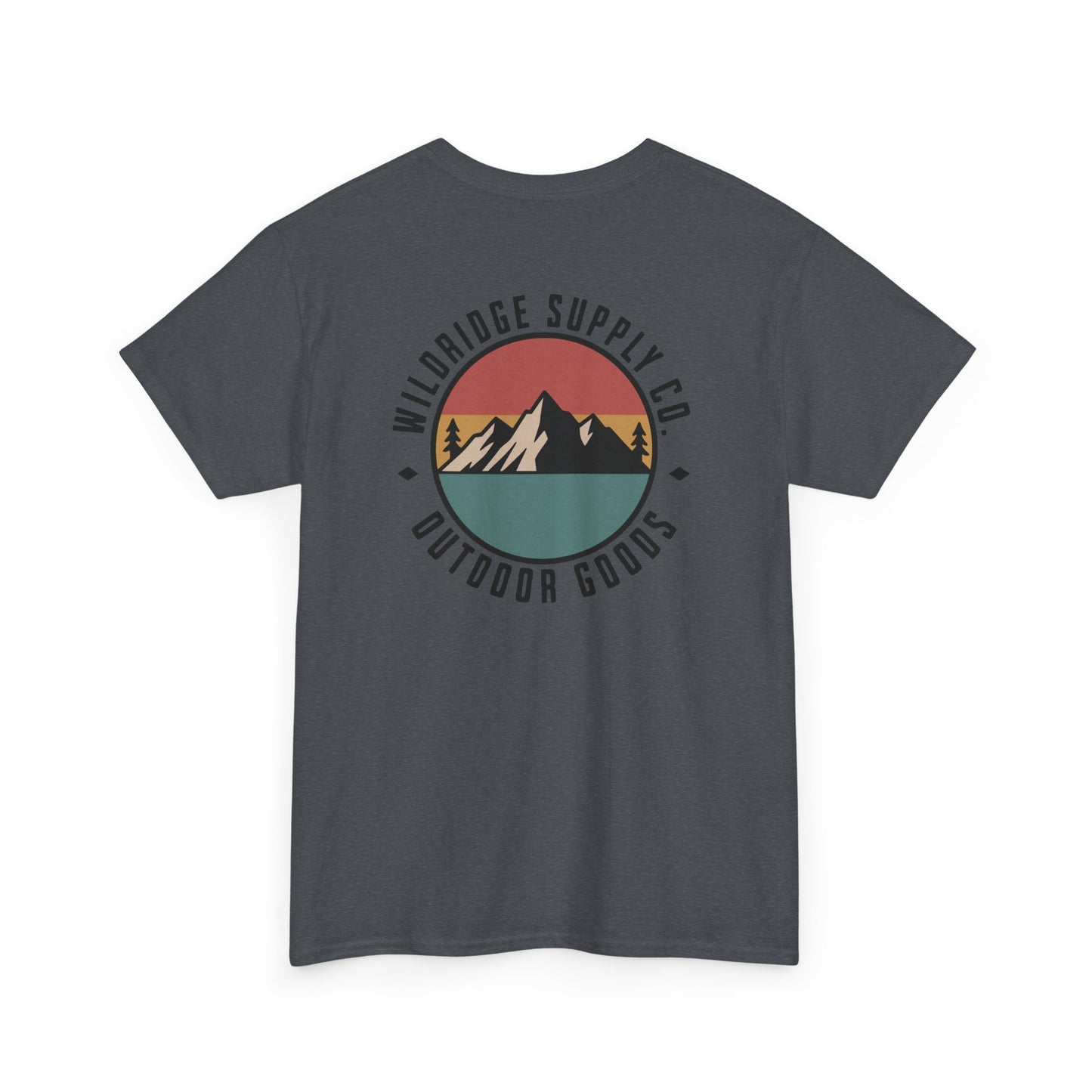 Wildridge Supply Co. Mountain Motel Key T-Shirt  Front & Back Outdoor Graphic Tee for Hikers, Campers & Travelers