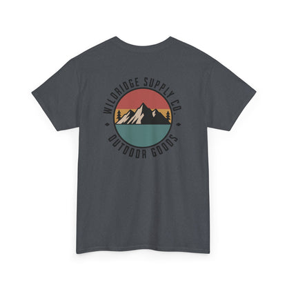 Wildridge Supply Co. Mountain Motel Key T-Shirt  Front & Back Outdoor Graphic Tee for Hikers, Campers & Travelers