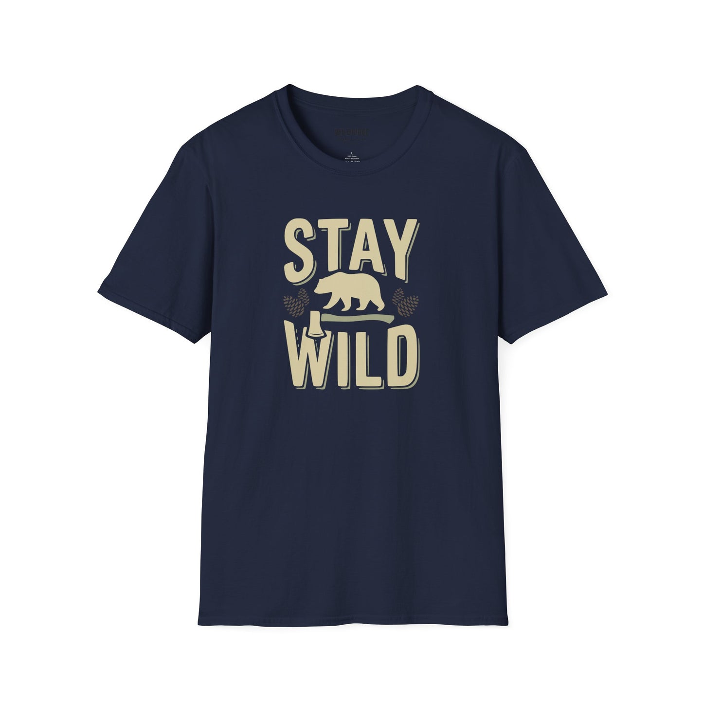 Stay Wild Bear T-Shirt Vintage Nature Graphic Tee for Outdoor Lovers