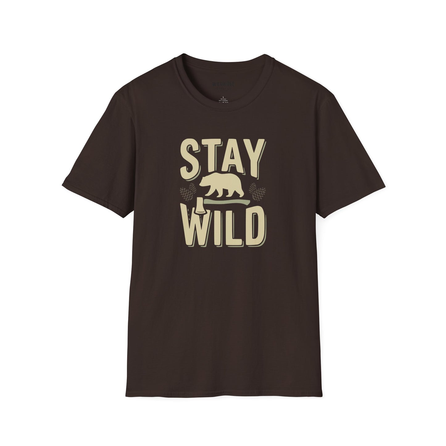 Stay Wild Bear T-Shirt Vintage Nature Graphic Tee for Outdoor Lovers