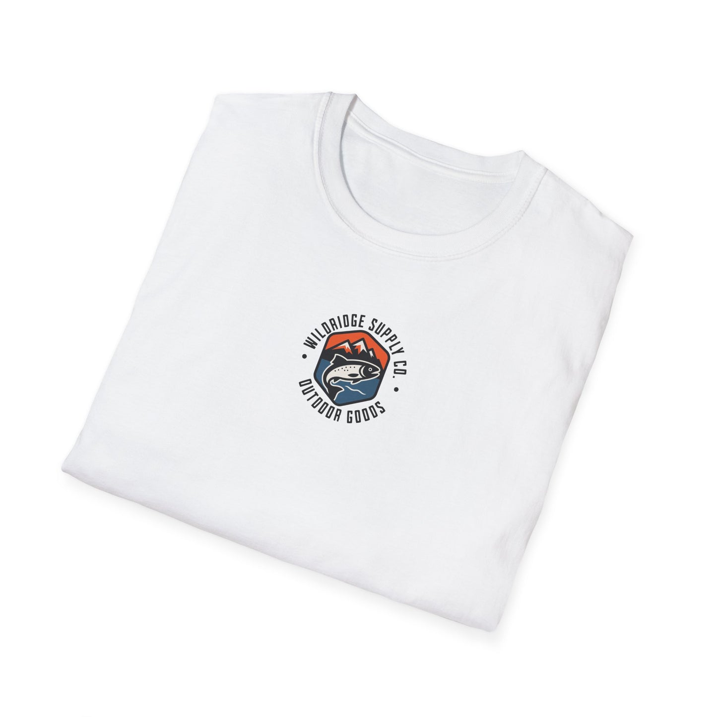 Fishing Unisex Softstyle T-Shirt with Alaskan Seaplane Design - Fly in Cast Out