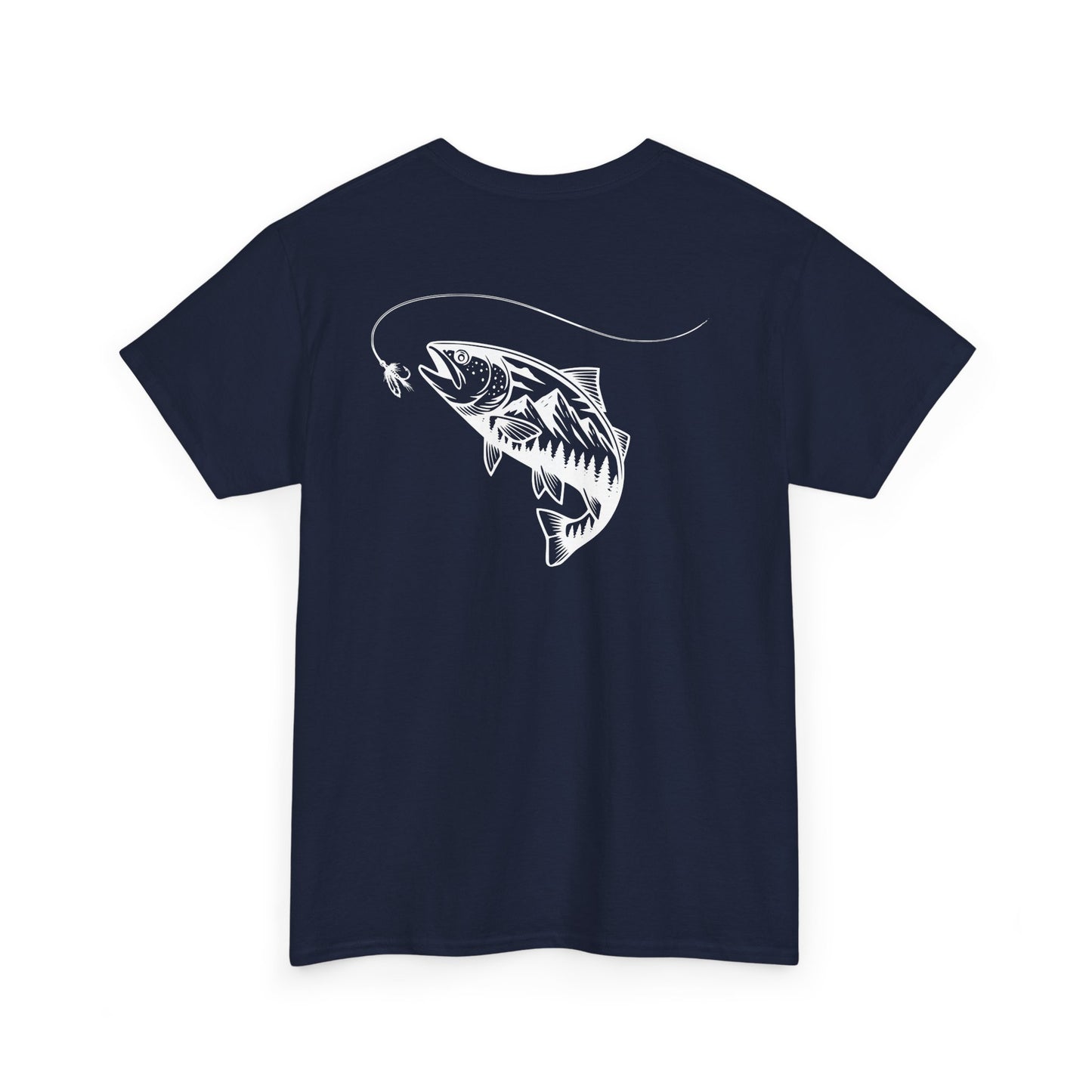 Fishing Tee — Jumping Fish Hook Graphic T-Shirt