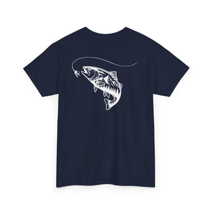 Fishing Tee — Jumping Fish Hook Graphic T-Shirt