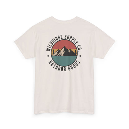 Wildridge Supply Co. Mountain Motel Key T-Shirt  Front & Back Outdoor Graphic Tee for Hikers, Campers & Travelers