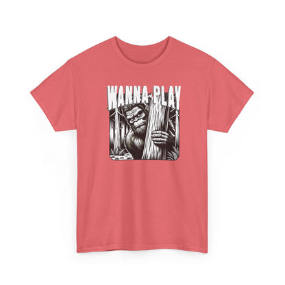 Bigfoot “Wanna Play” Tee – Cryptid Horror Graphic Shirt