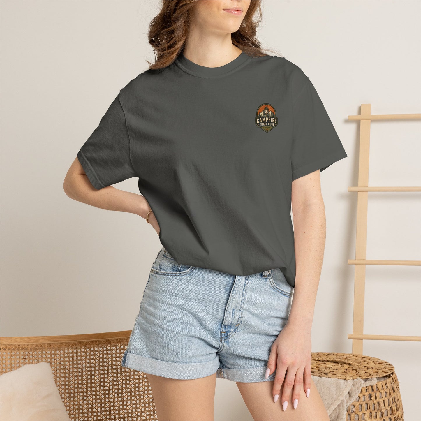 Campfire Trail Club Camping T-shirt — Campsite Shirt for Campers