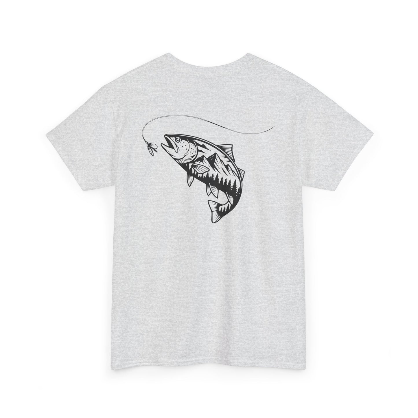 Fishing Tee — Jumping Fish Hook Graphic T-Shirt