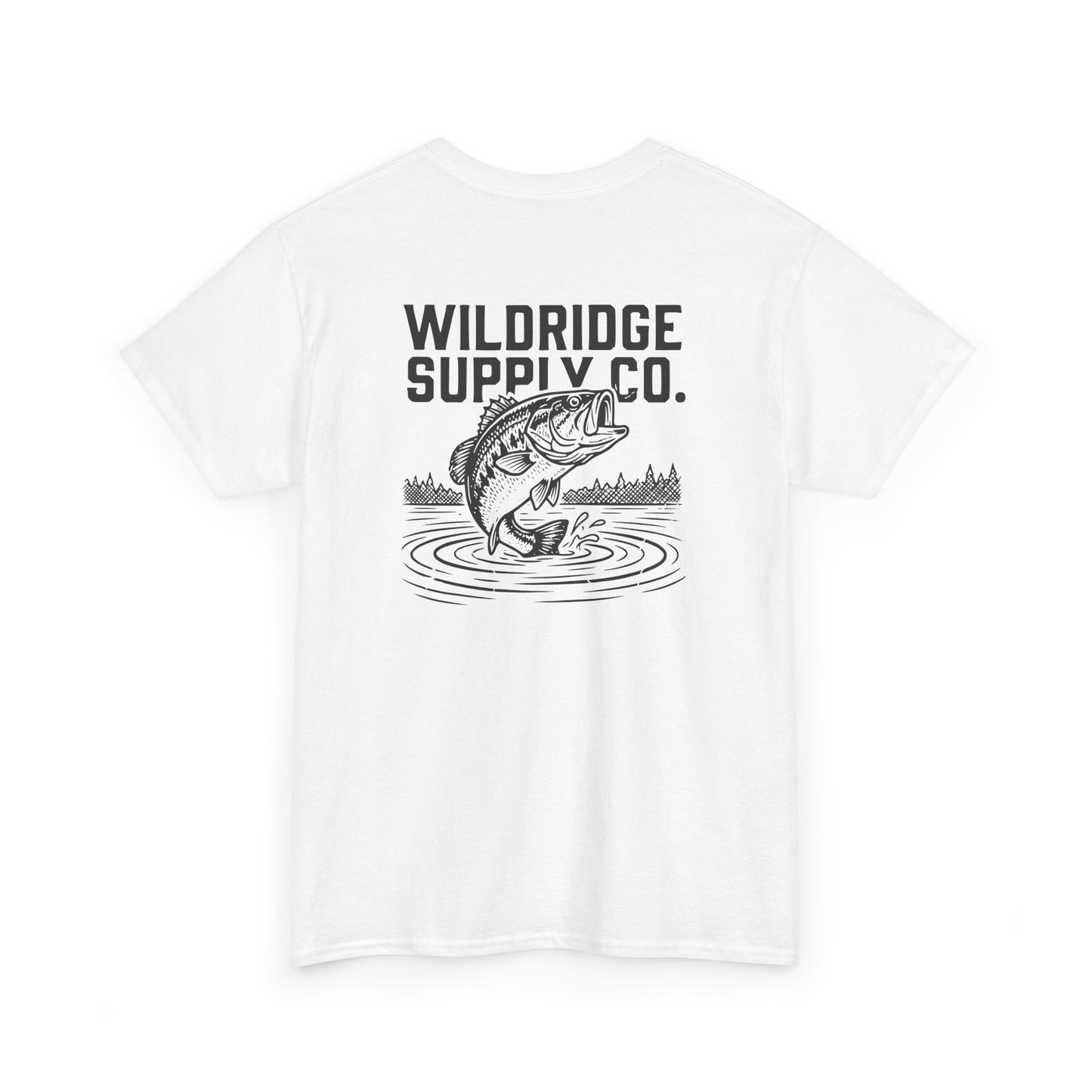 Bass fishing white T-shirt