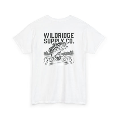 Bass fishing white T-shirt
